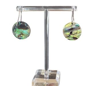 Abalone Shell Circle Earrings
